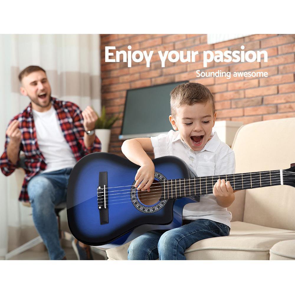 Kids 1/2 Size Classical Guitar Acoustic Cutaway Blue - House Things Audio & Video > Musical Instrument & Accessories
