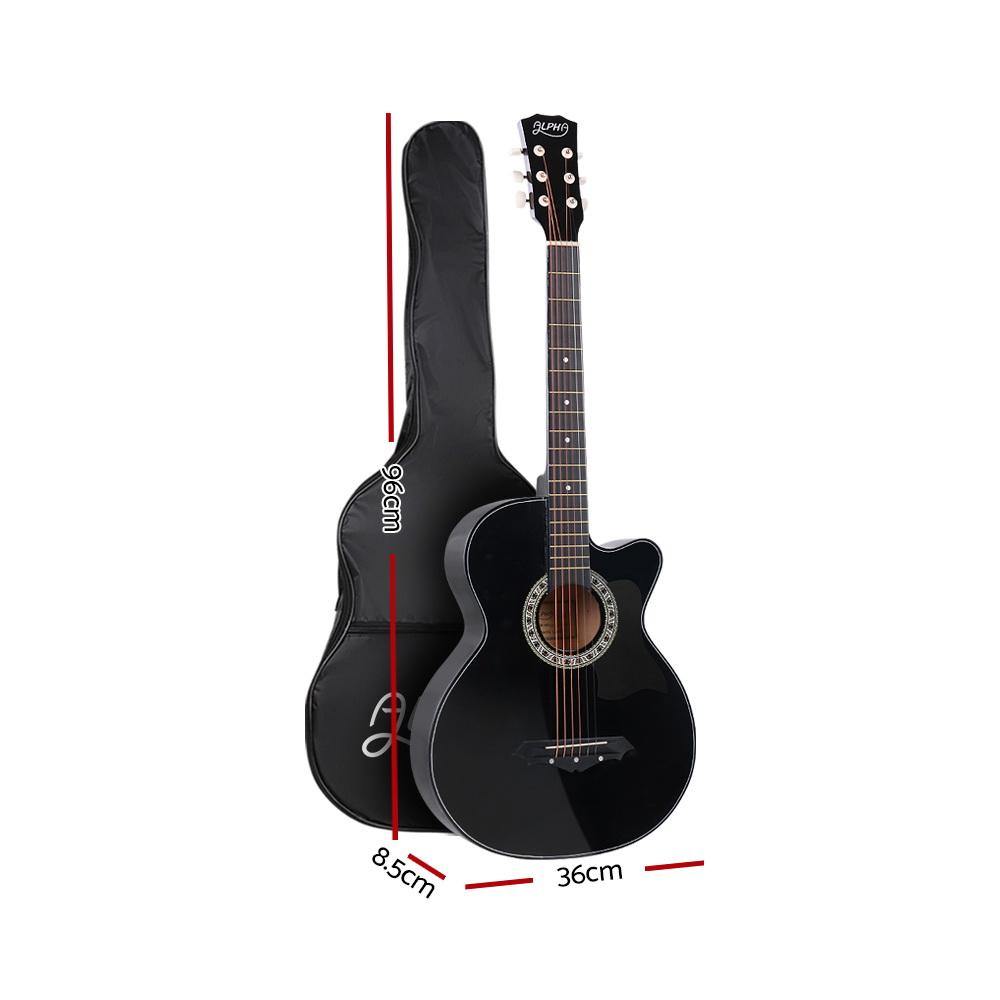 38 Inch Acoustic Guitar Black - House Things Audio & Video > Musical Instrument & Accessories