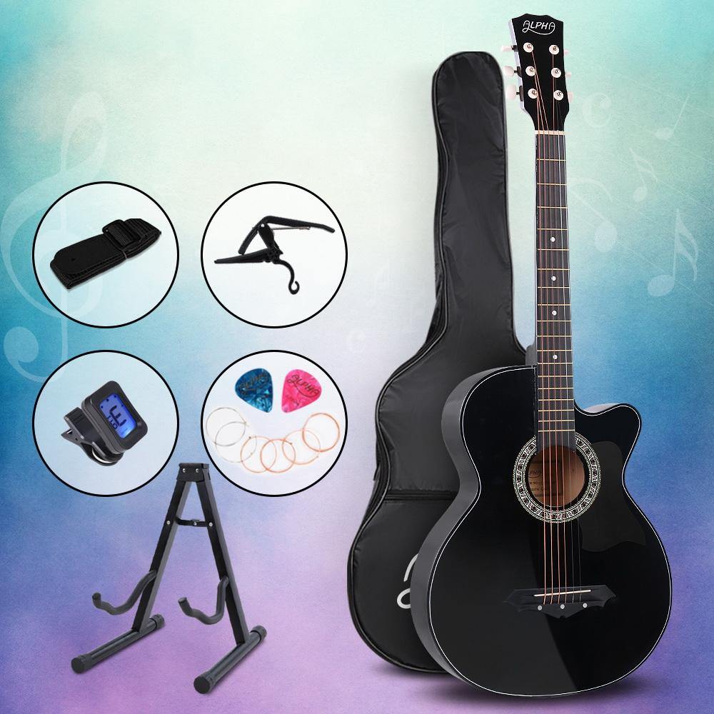 38" Acoustic Guitar with Accessories set Black - House Things Audio & Video > Musical Instrument & Accessories