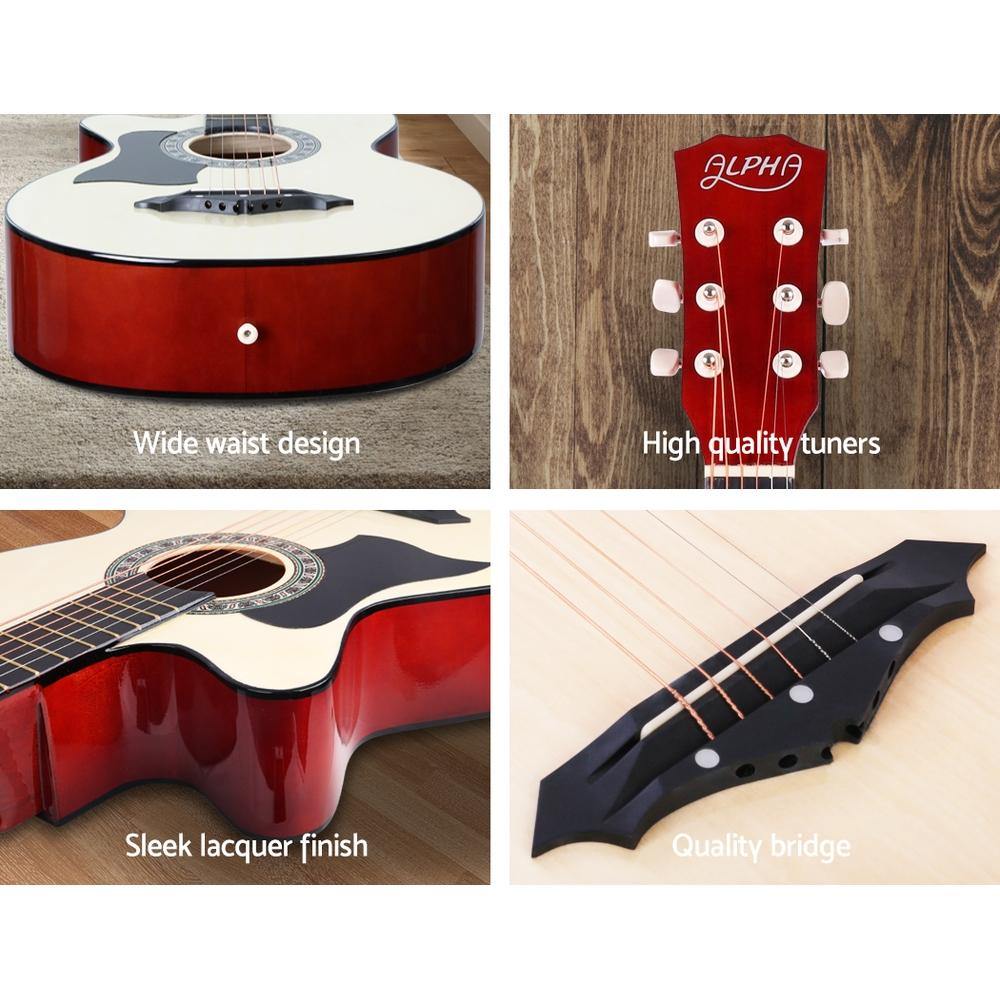38 Inch Acoustic Guitar Left handed - House Things Audio & Video > Musical Instrument & Accessories