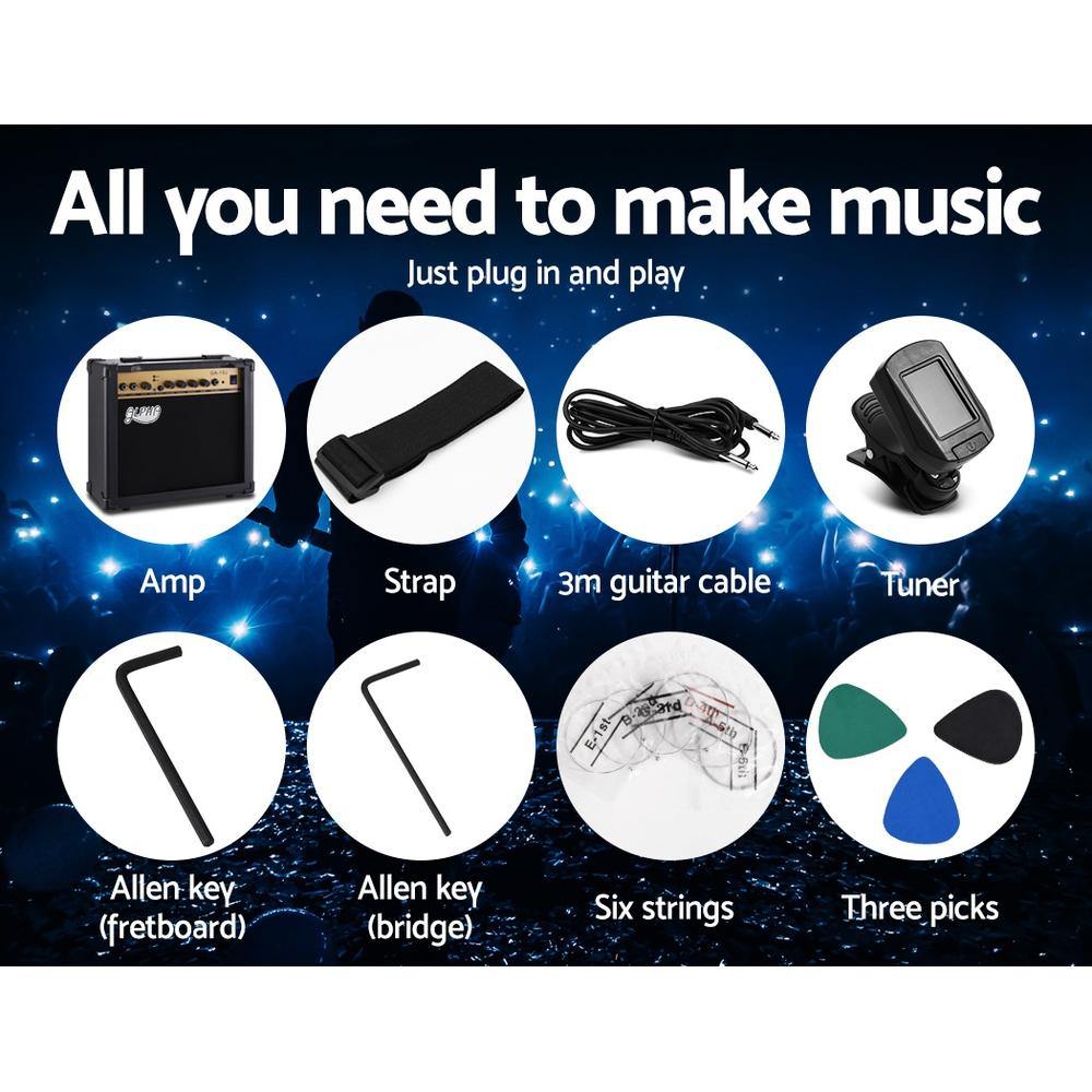 Electric Guitar & Amplifier Black Carry Bag - House Things Audio & Video > Musical Instrument & Accessories