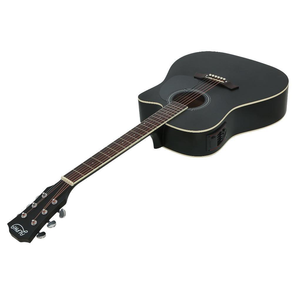 41" Electric Acoustic Guitar Full Size EQ Capo Black - House Things Audio & Video > Musical Instrument & Accessories