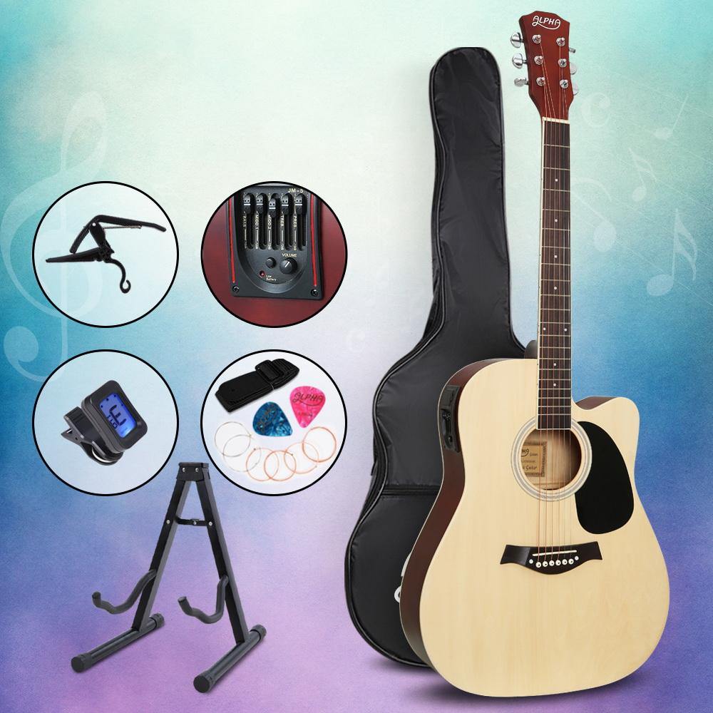 41" Electric Acoustic Guitar with Pickup Capo & Tuner - House Things Audio & Video > Musical Instrument & Accessories