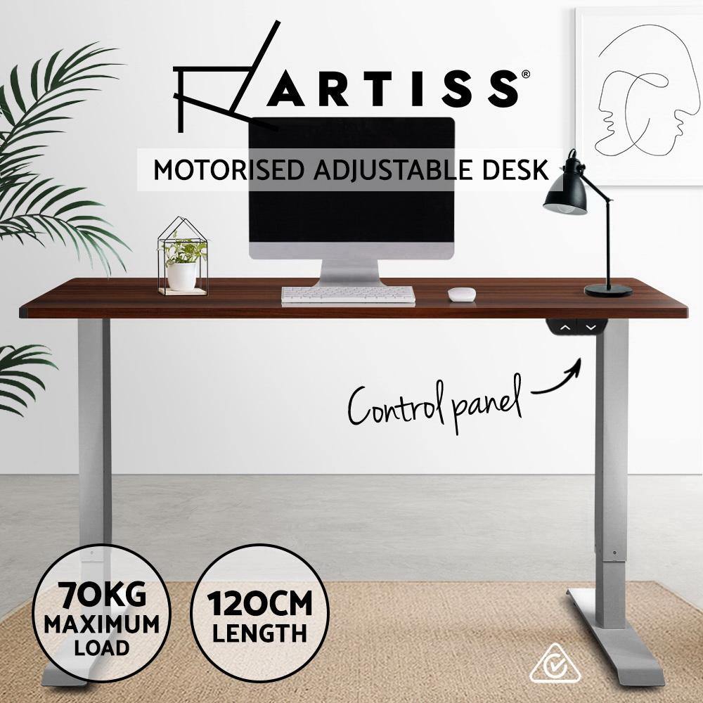 Motorised Desk 140cm Walnut - House Things Furniture > Office