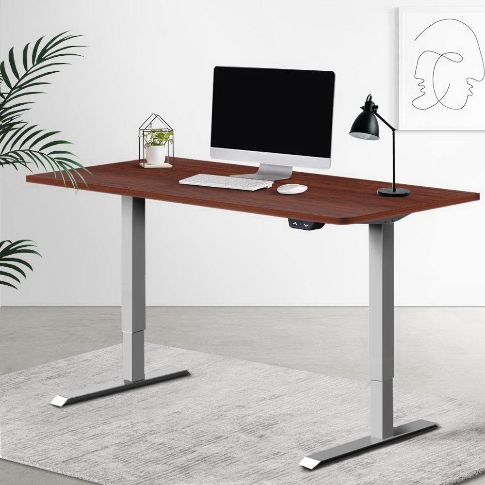 Motorised Desk 140cm Walnut - House Things Furniture > Office