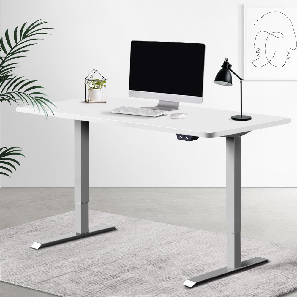Standing Desk Motorised 120cm White - House Things Furniture > Office