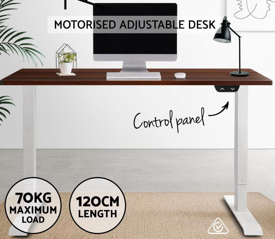 Standing Desk Motorised White Frame - House Things Furniture > Office