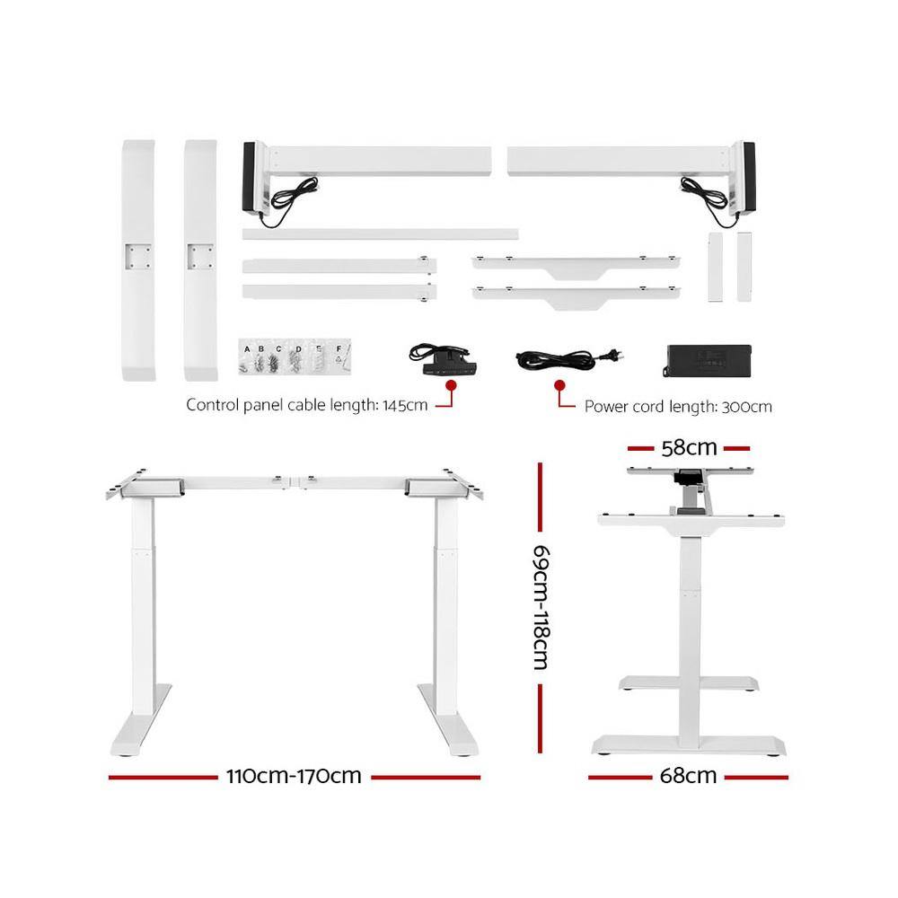 Motorised Sit Stand Desk Dual Motors 140cm - House Things Furniture > Office