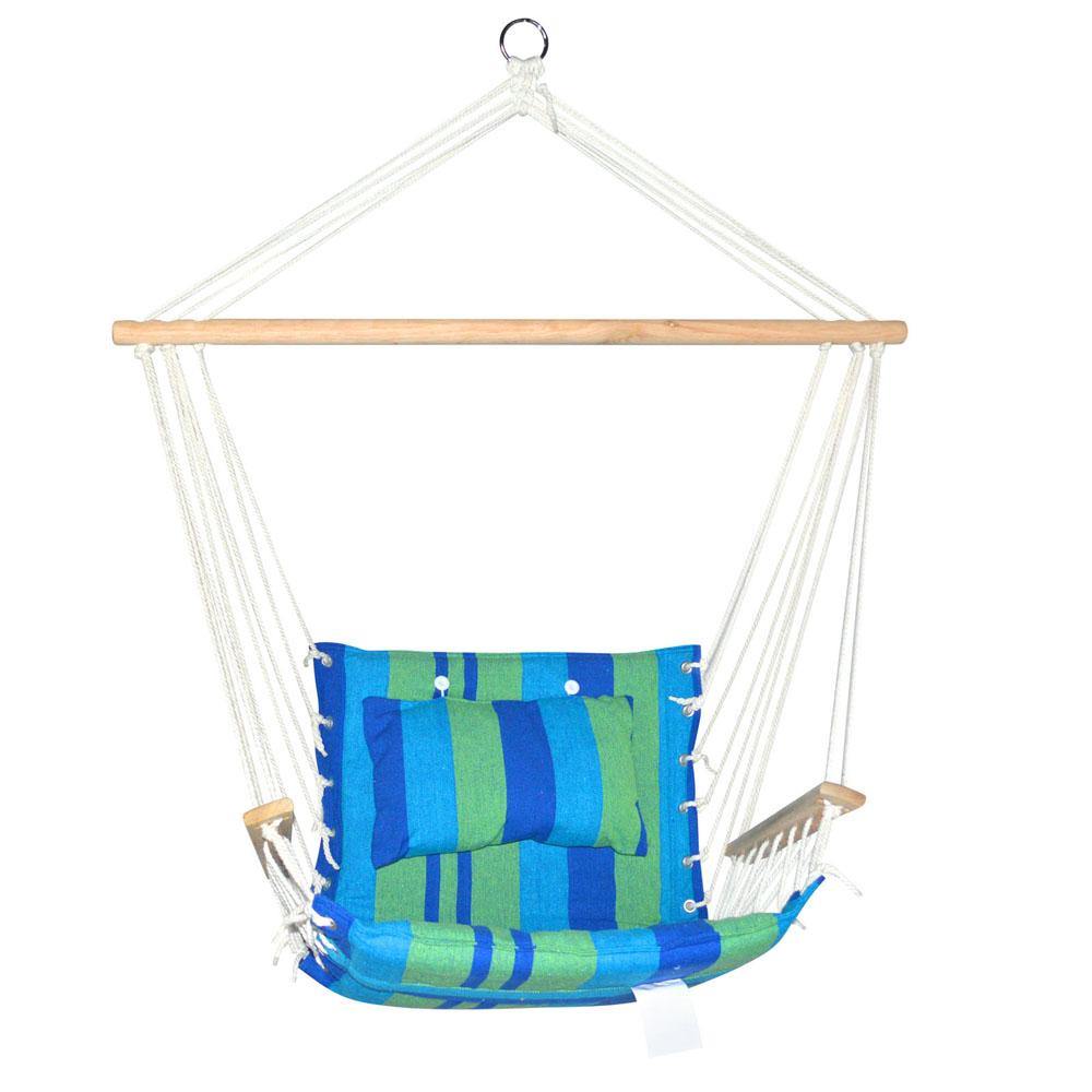 Hammock Swing Chair - Blue & Green - Housethings 