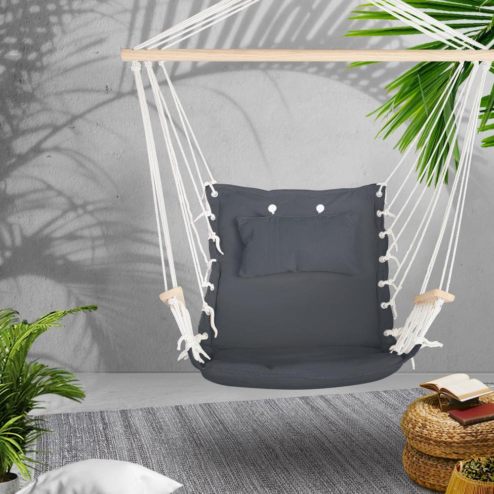 Hammock Hanging Swing Chair - Grey - House Things Home & Garden > Hammocks