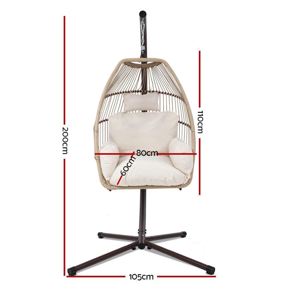 Egg Hanging Swing Chair Stand Hammock - House Things Furniture > Outdoor