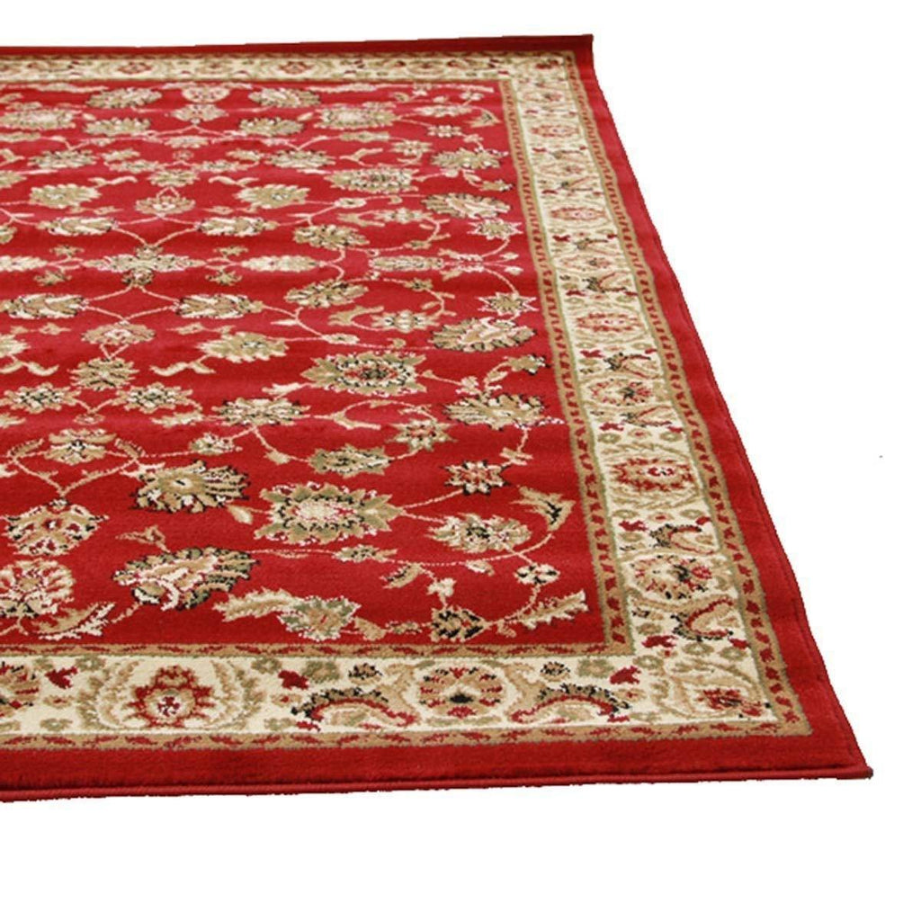 Kukut Collection Floral Pattern Red Rug - House Things Istanbul Collection