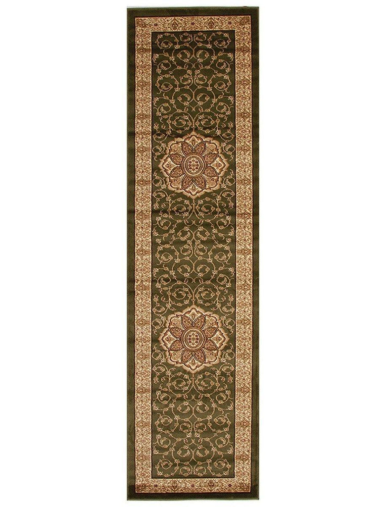Istanbul Collection Medallion Classic Pattern Green Rug - House Things Istanbul Collection