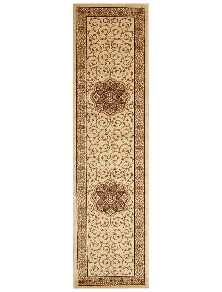 Istanbul Medallion Classic Pattern Runner Rug Ivory - House Things Istanbul Collection