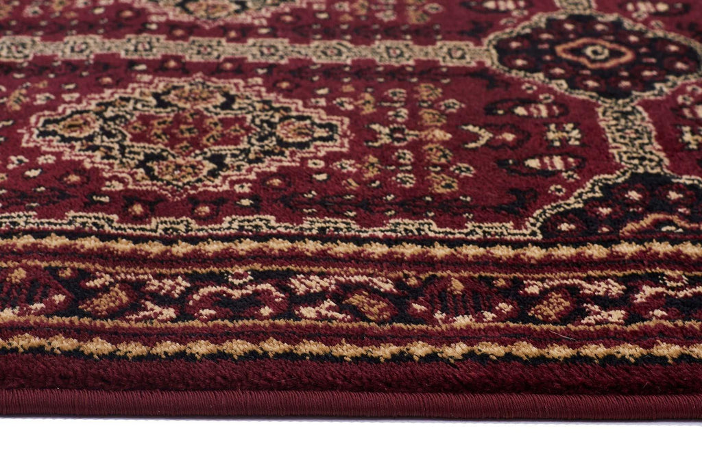 Istanbul Traditional Afghan Design Runner Rug Burgundy Red - House Things Istanbul Collection