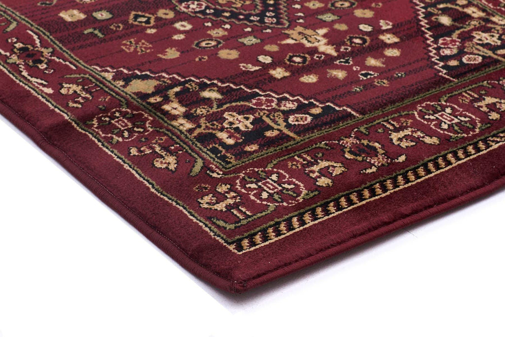 Istanbul Collection Traditional Shiraz Design Burgundy Red Rug - House Things Istanbul Collection