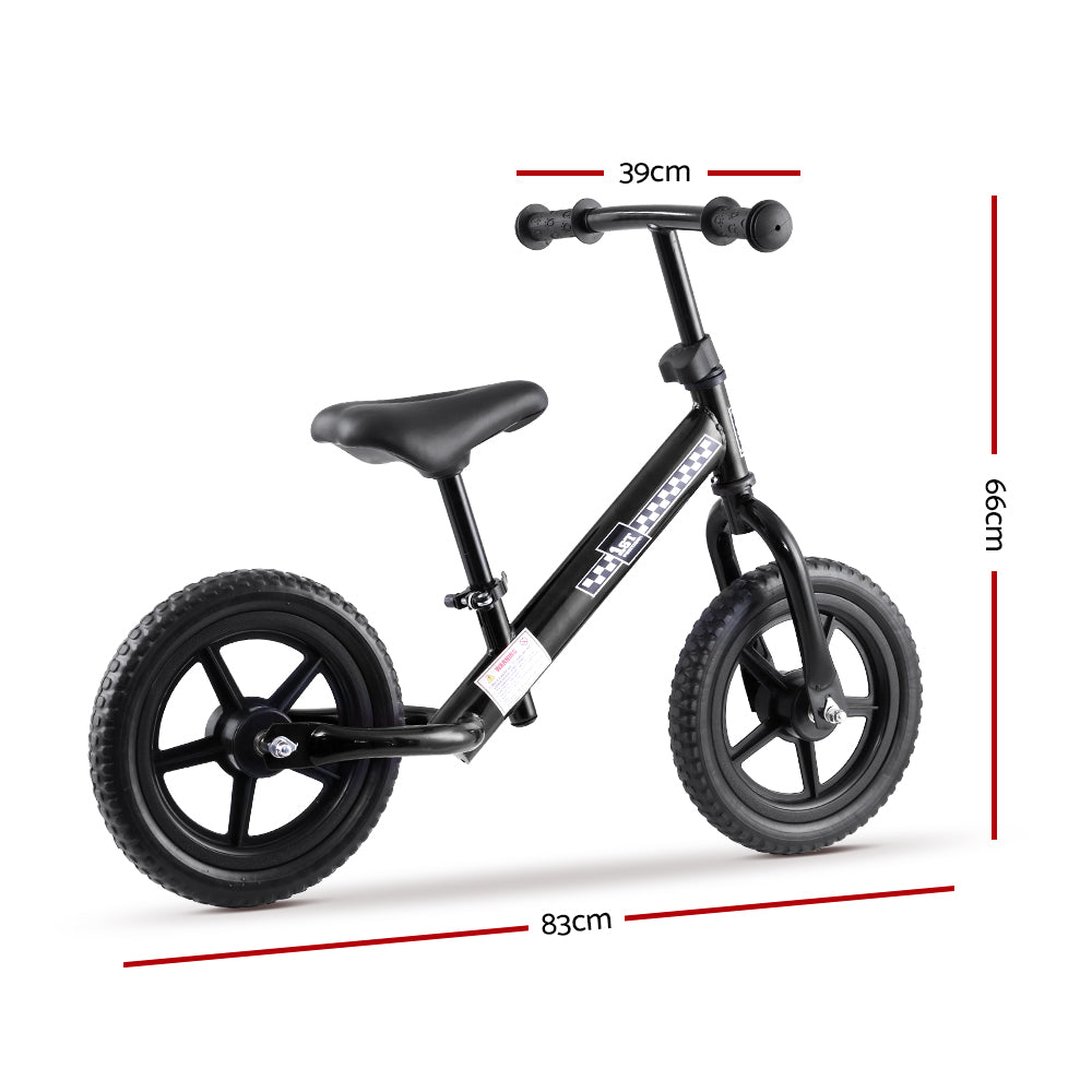 Kids Balance Bike Ride On Toys Puch Bicycle Wheels Toddler Baby 12" Bikes Black - House Things Baby & Kids > Toys