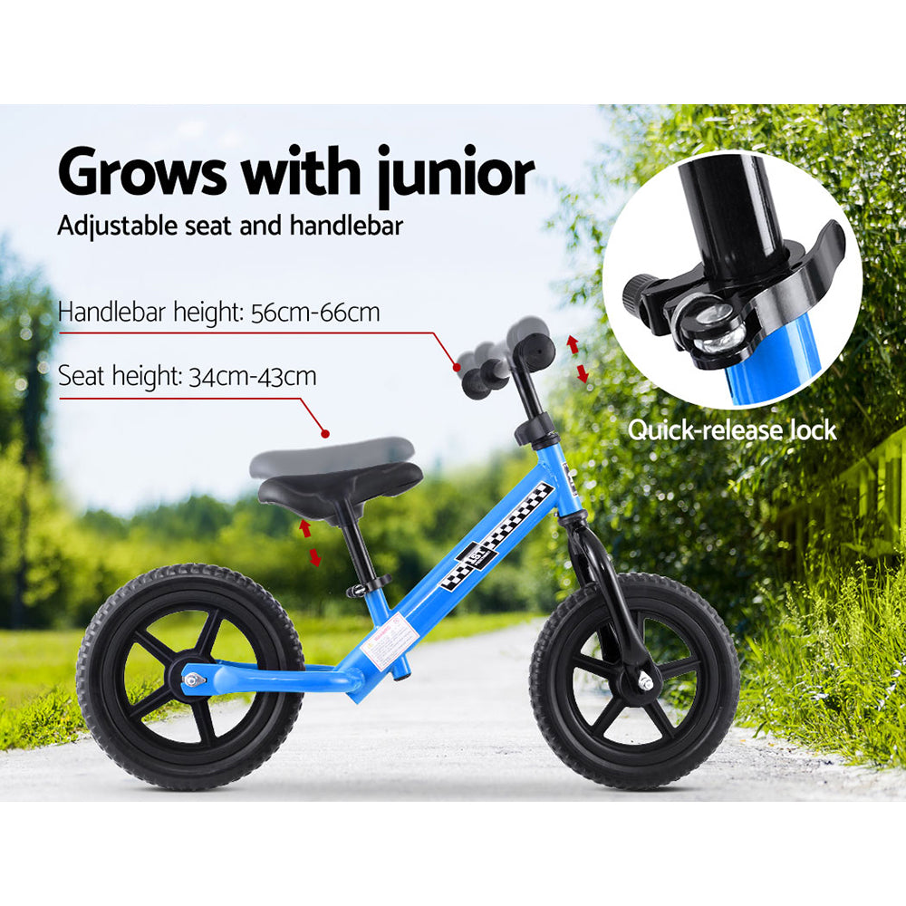 Kids Balance Bike Ride On Toys Puch Bicycle Wheels Toddler Baby 12" Bikes Blue - House Things Baby & Kids > Toys
