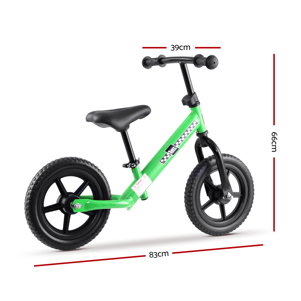 Kids Balance Bike Ride On Toys Puch Bicycle Wheels Toddler Baby 12" Bikes Green - House Things Baby & Kids > Toys