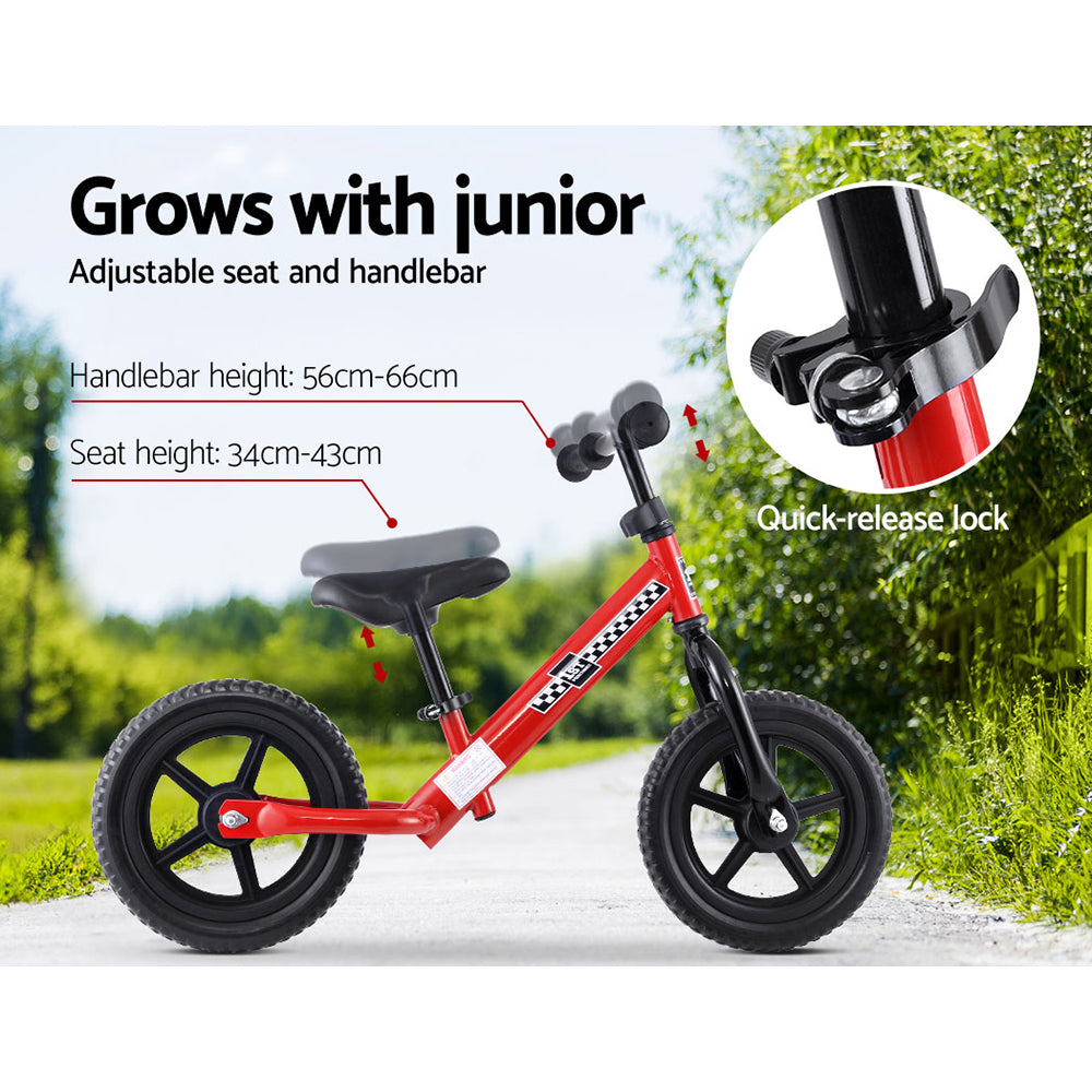 Kids Balance Bike Ride On Toys Puch Bicycle Wheels Toddler Baby 12" Bikes Red - House Things Baby & Kids > Toys