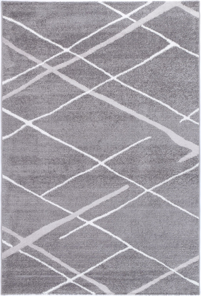 Zakaria Abstract Stripe Grey Rug - House Things Rug