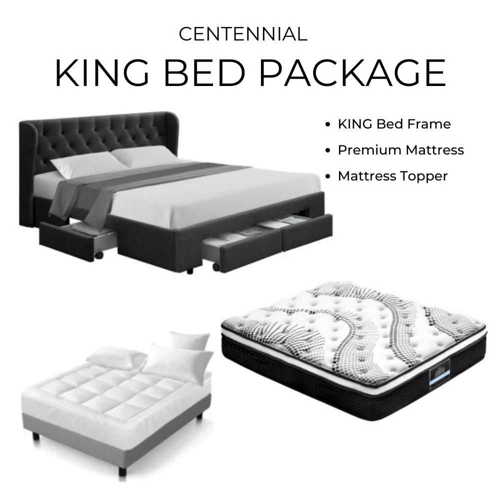 CENTENNIAL King Bed & Mattress Package - House Things