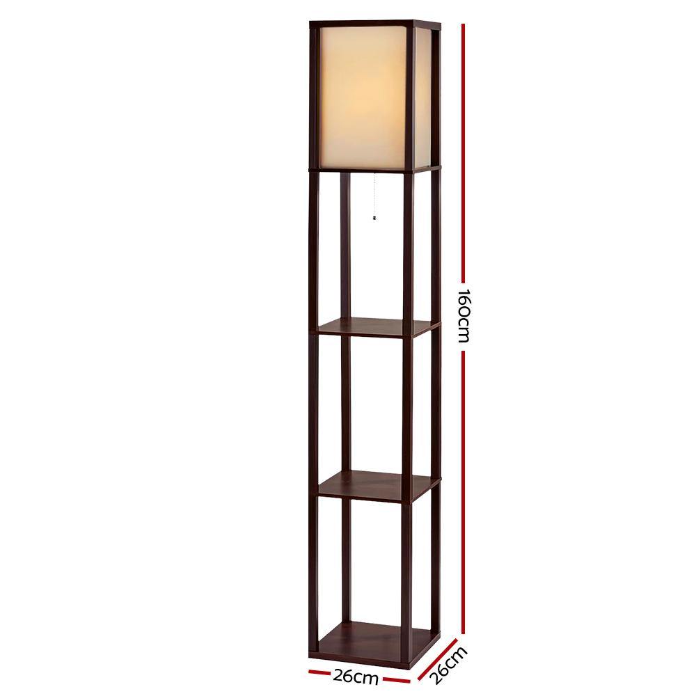 Light Stand Wood with Shelves - House Things Home & Garden > Lighting