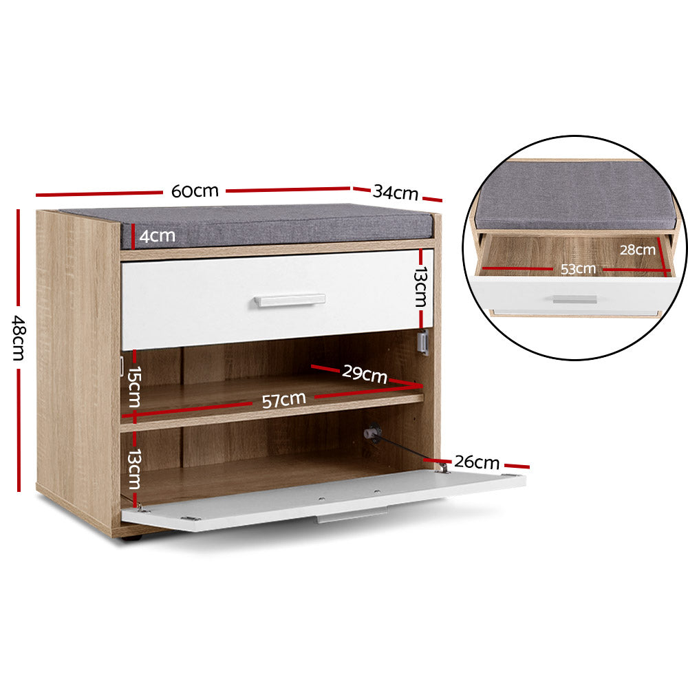 Shoe Cabinet Bench Store Up to 8 pairs - House Things Furniture > Living Room