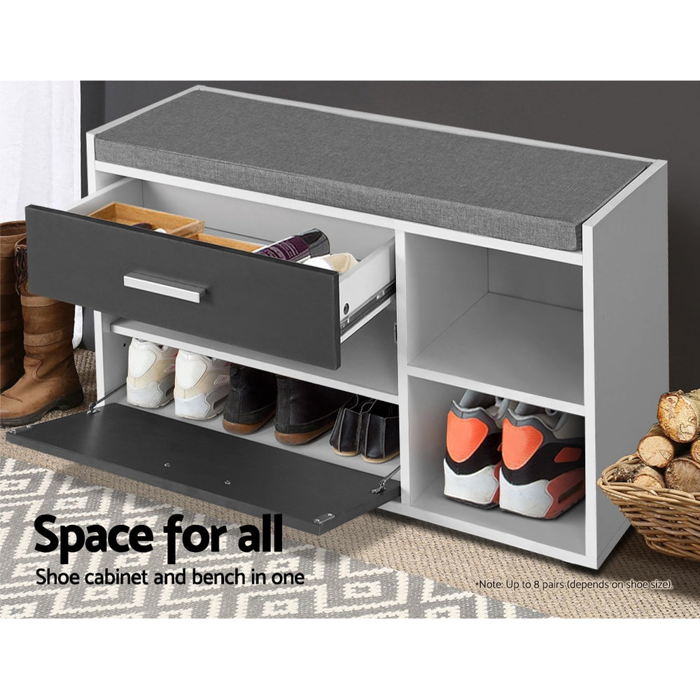 Shoe Cabinet Bench Organiser Adjustable Shelf - House Things Furniture > Living Room