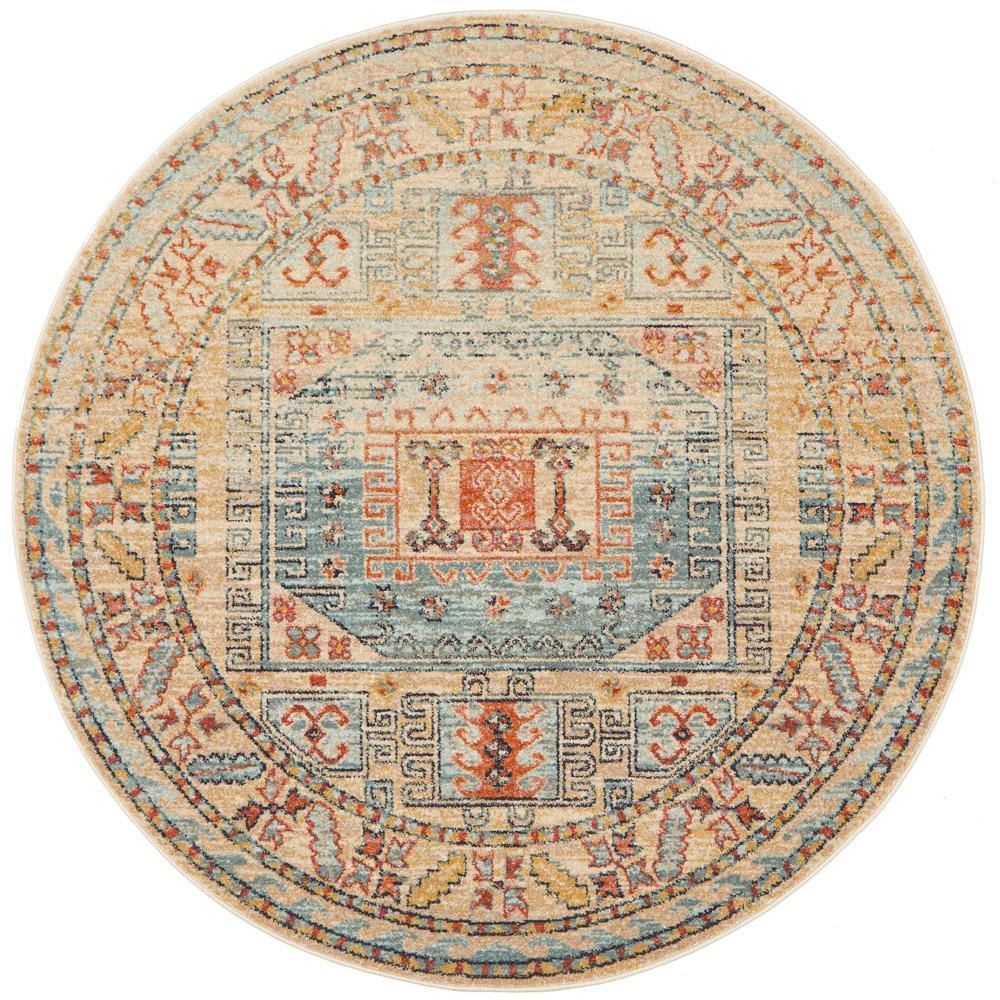 Legacy 859 Sky Blue Round Rug - House Things Legacy Collection