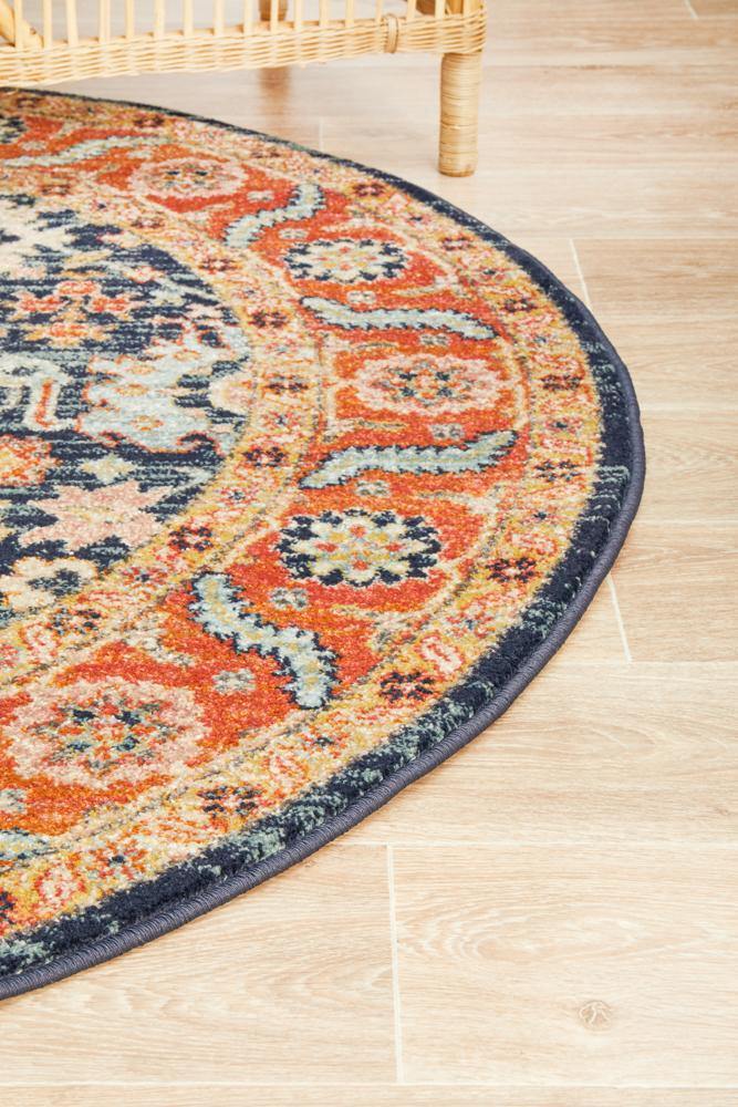 Legacy 860 Navy Round Rug - House Things Legacy Collection