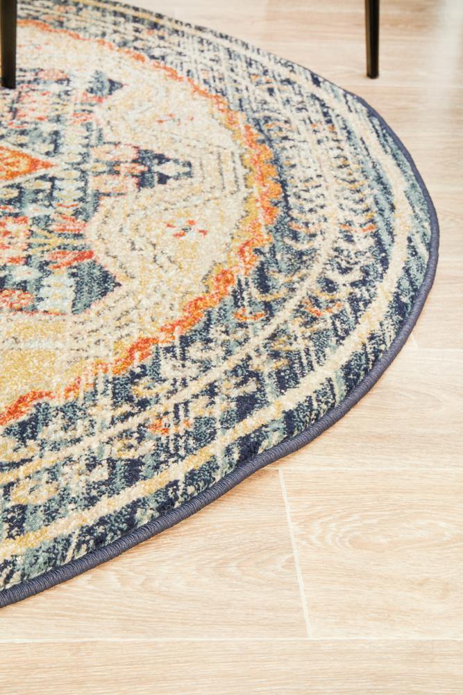 Legacy 863 Navy Round Rug - House Things Legacy Collection