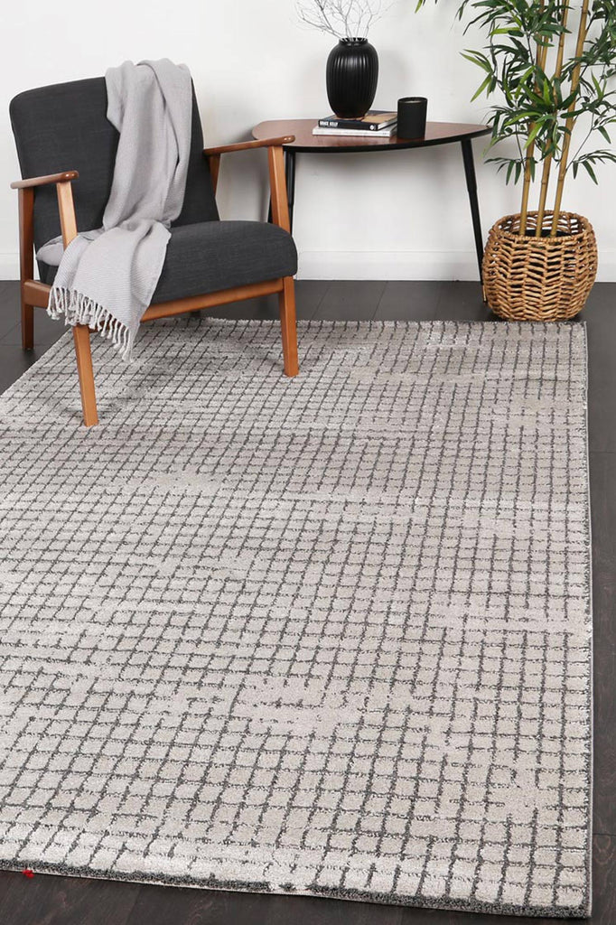 Symphony Grey Tiled Rug - House Things Rug