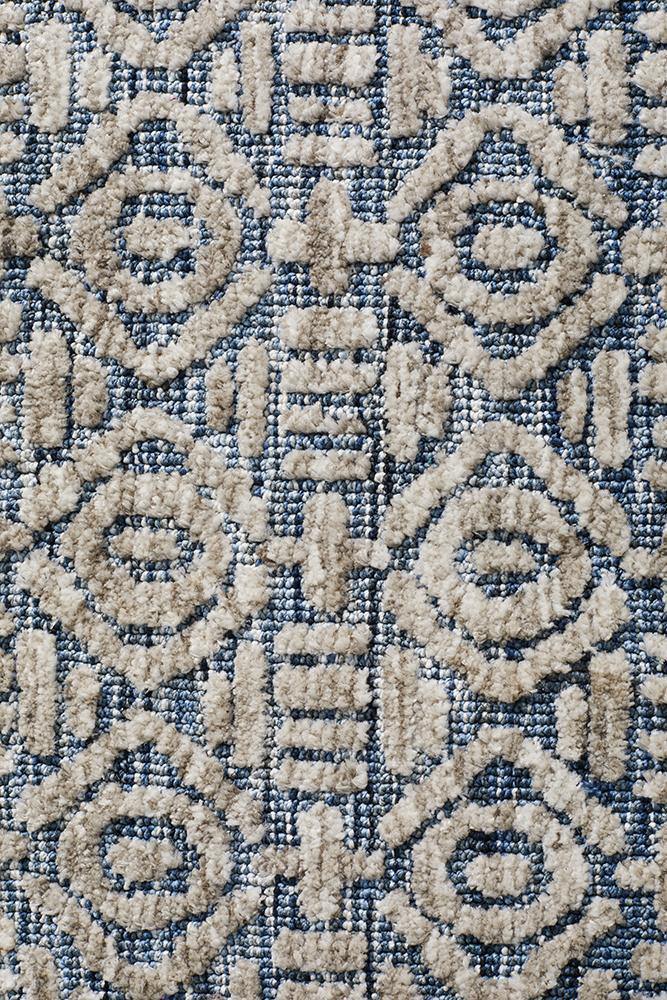 Levi Miriam Navy Grey Rug - House Things Levi Collection