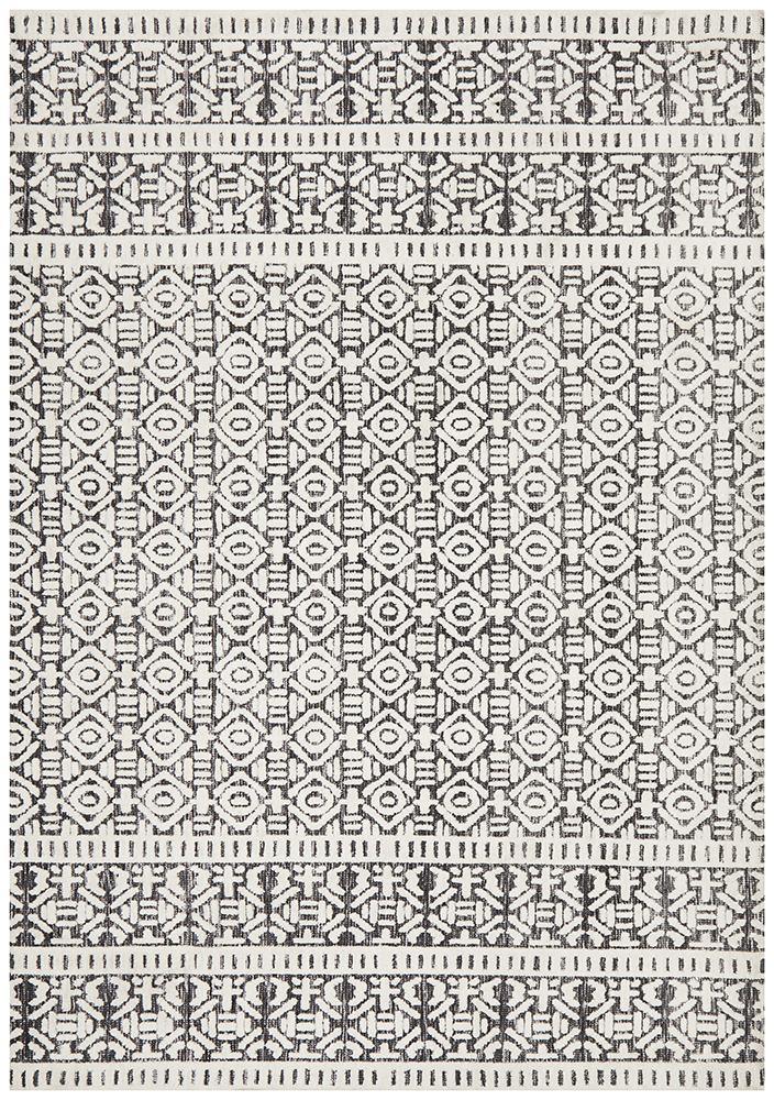Levi Adonis Ivory Black Rug - House Things Levi Collection