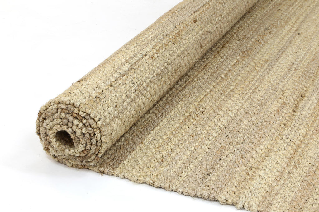 Malmo Beige Stipe Natural Jute Rug - House Things Natural