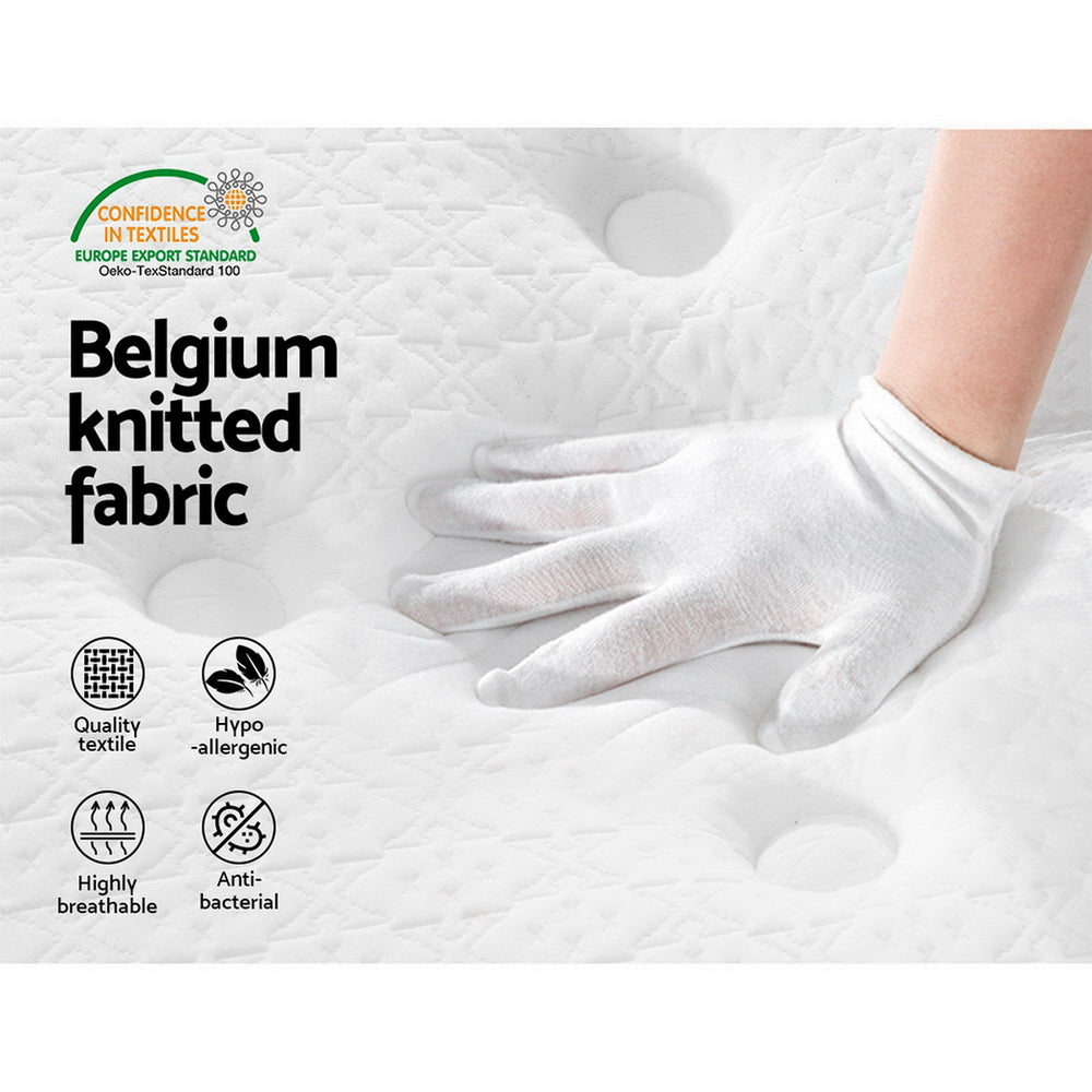 Giselle Bedding Bonita Euro Top Bonnell Spring Mattress 21cm Thick King Single - House Things Furniture > Mattresses