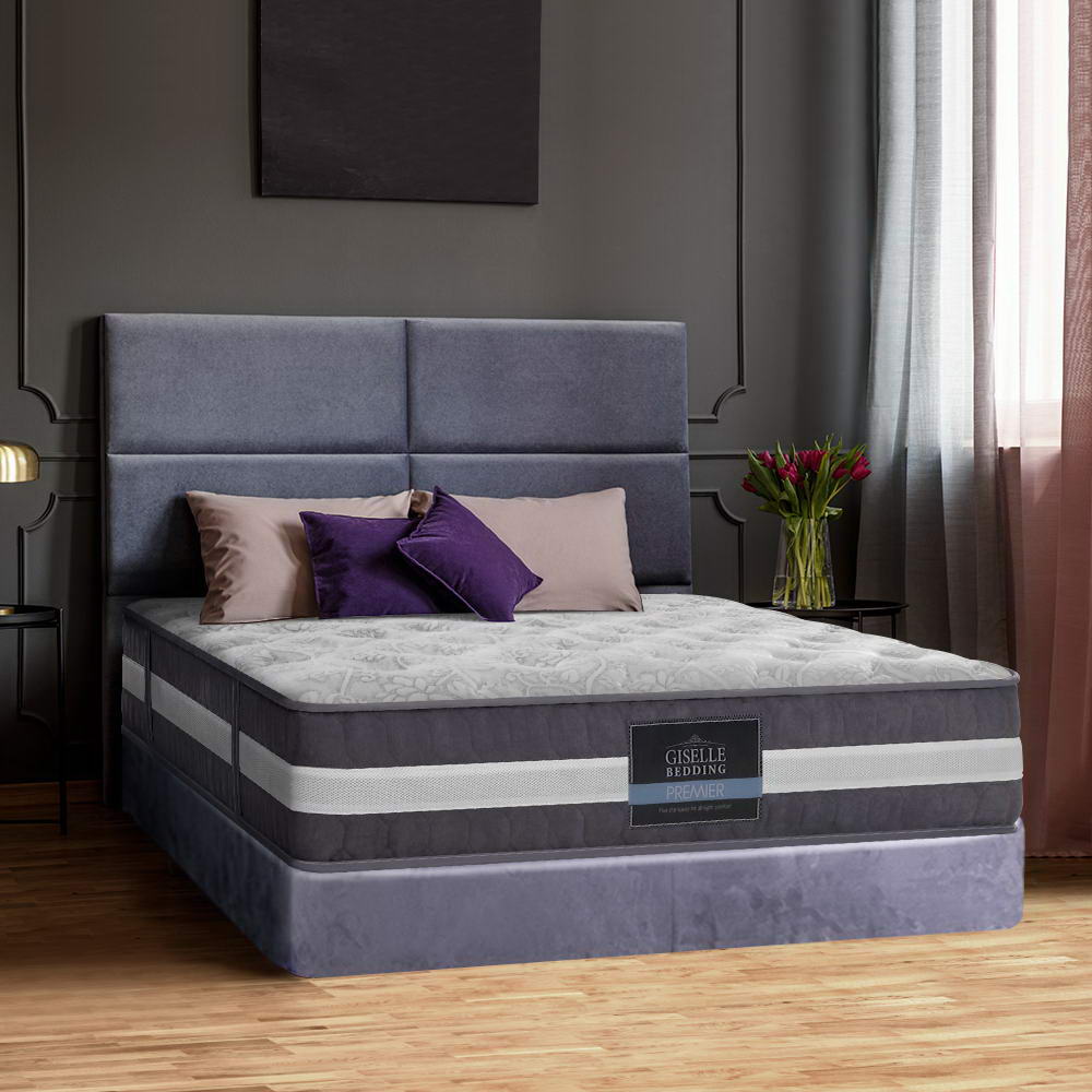 Double Mattress Bed Size 7 Zone Pocket Spring Medium Firm 6.5 Foam 30cm - House Things Furniture > Mattresses