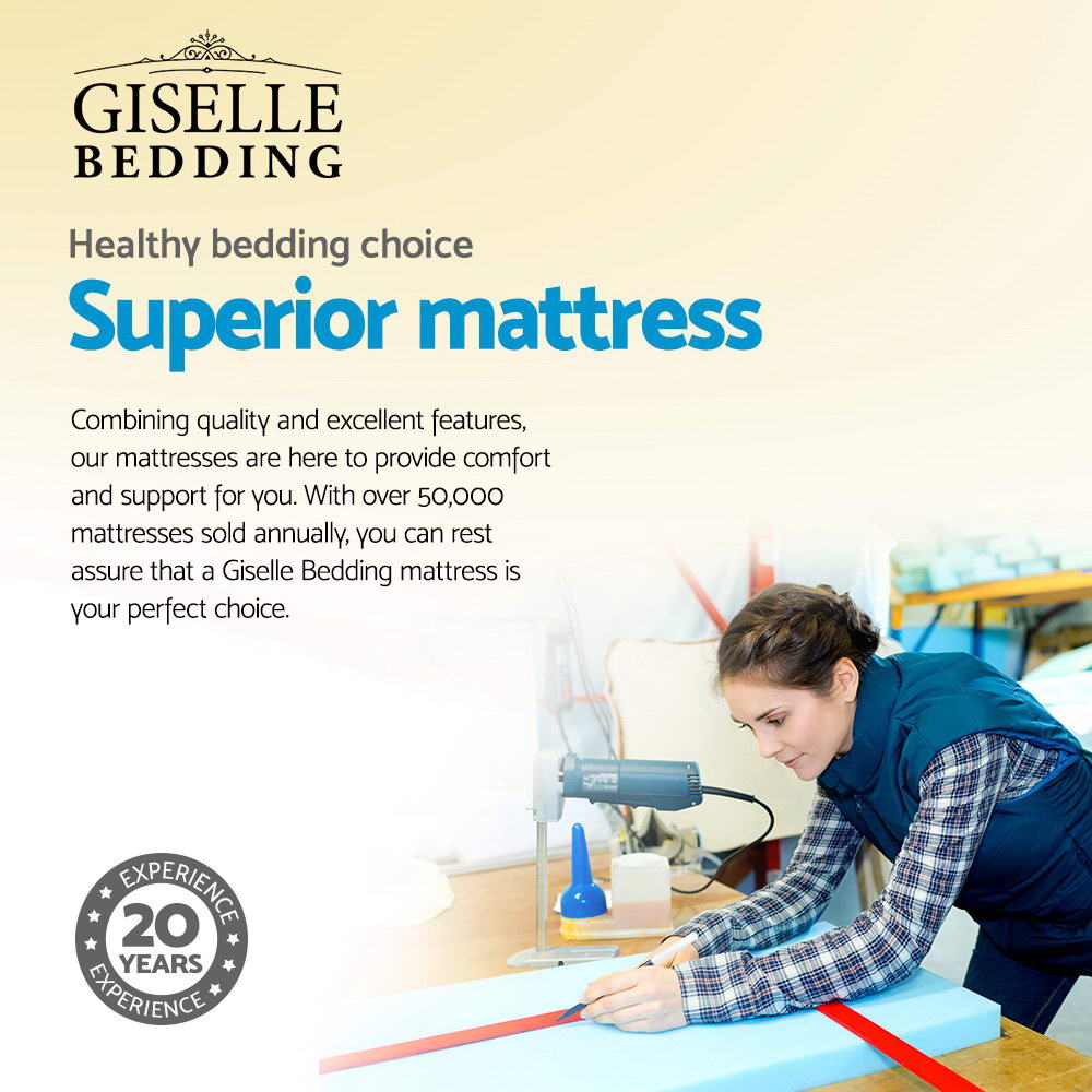 Giselle Bedding Single Size Pillow Top Foam Mattress - House Things Furniture > Mattresses