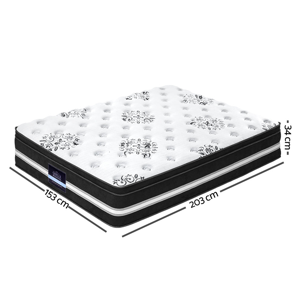 Queen Size Cool Gel Memory Foam Spring Mattress Giselle Bedding - House Things Furniture > Mattresses