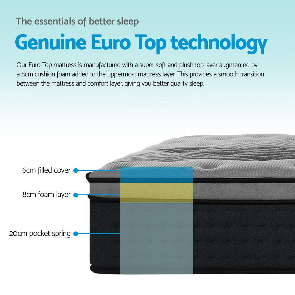 Queen Size Spring Foam Top Mattress Giselle Bedding - House Things Furniture > Mattresses