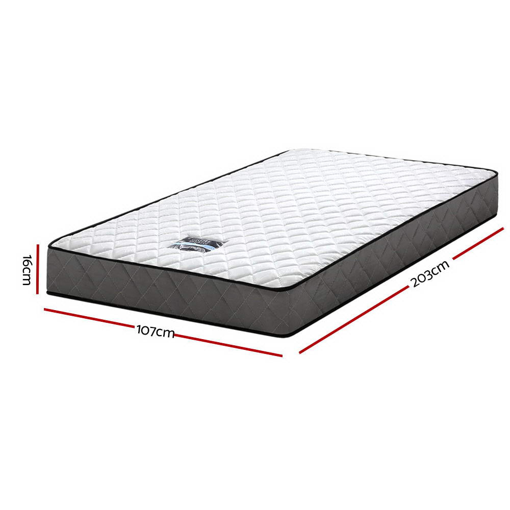 King Single Size 16cm Thick Tight Top Foam Mattress - House Things Furniture > Mattresses