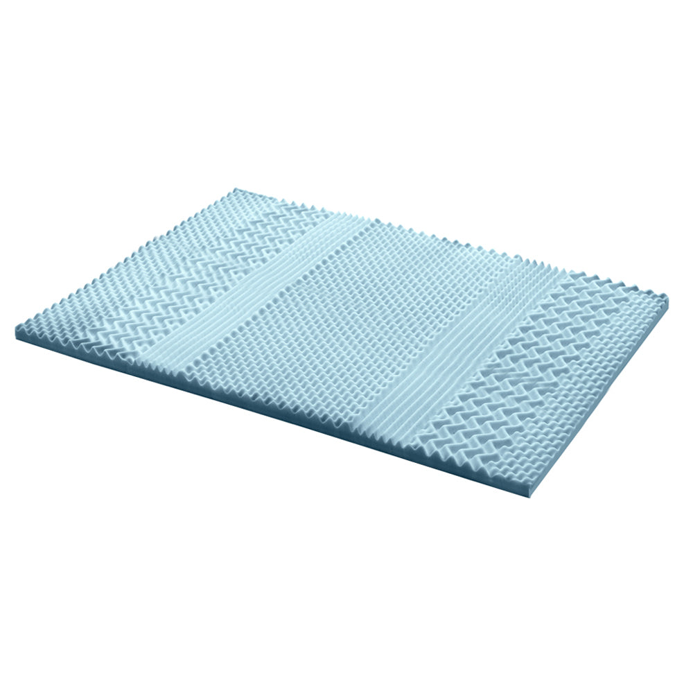 Giselle Bedding Cool Gel Memory Foam Mattress Topper Bamboo Cover 5CM 7-Zone Double - House Things Furniture > Mattresses