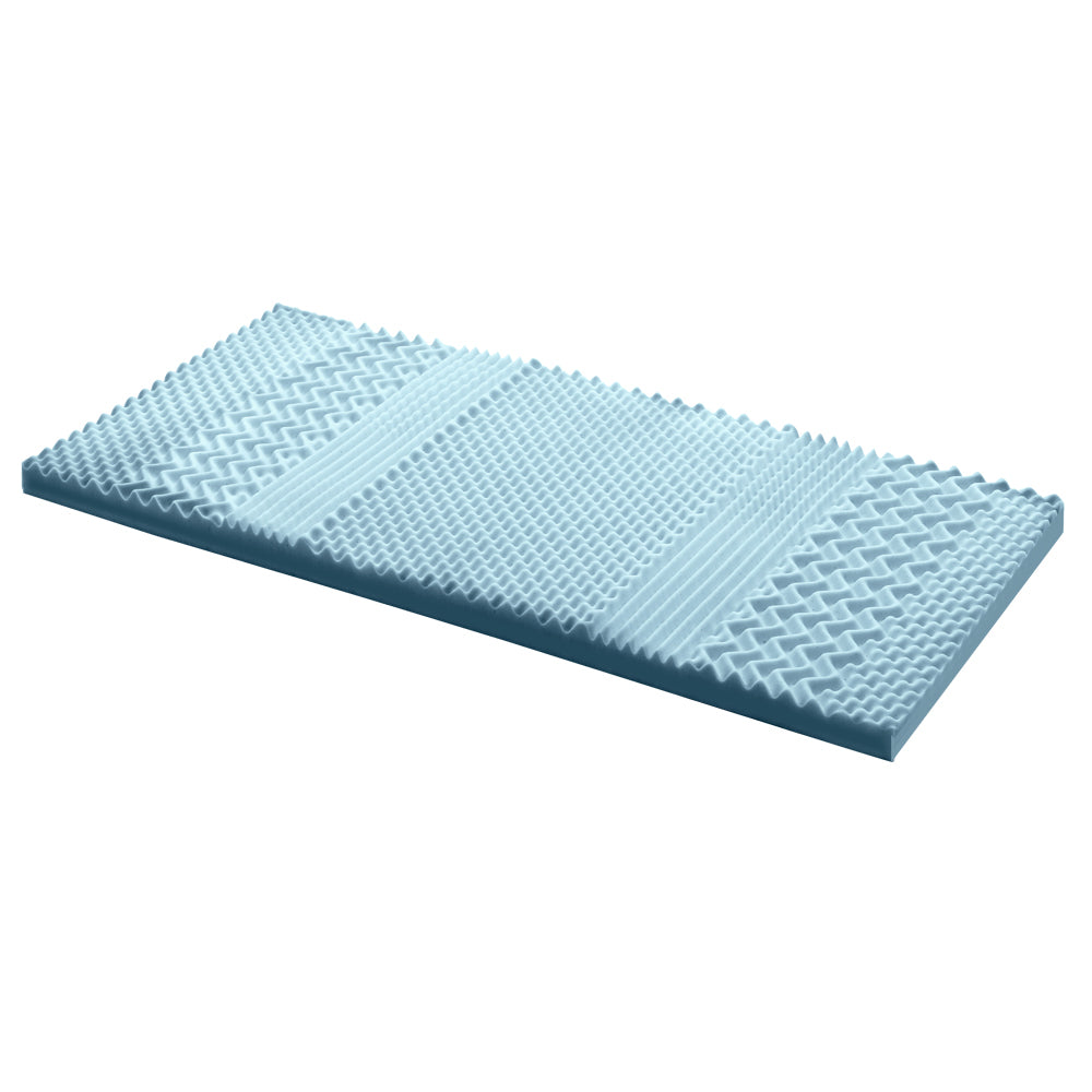 Giselle Bedding Cool Gel Memory Foam Mattress Topper Bamboo Cover 8CM 7-Zone Single - House Things Furniture > Mattresses