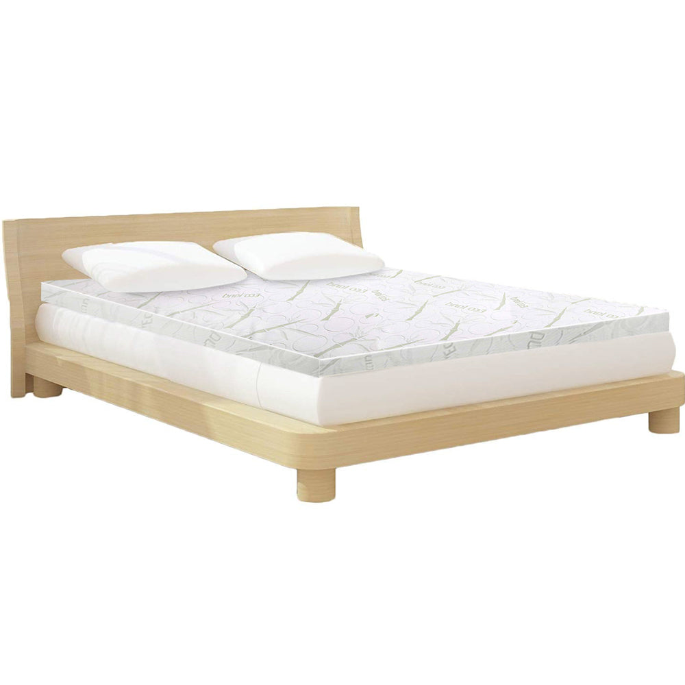 Giselle Bedding COOL GEL Memory Foam Mattress Topper BAMBOO Cover Queen 8CM Mat - House Things Furniture > Mattresses