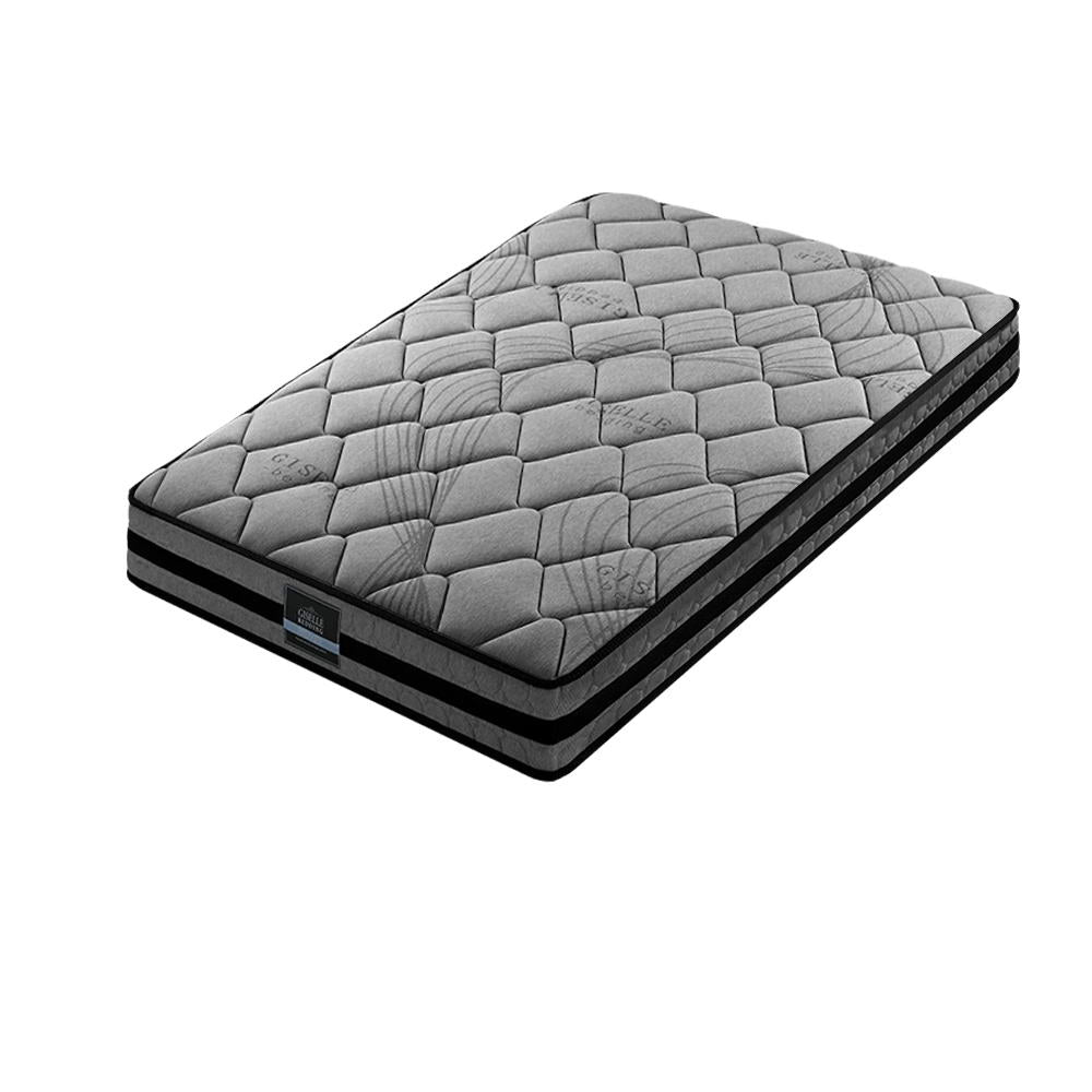 Giselle Bedding King Single Size Mattress Bed Medium Firm Foam Pocket Spring 22cm Grey - House Things Furniture > Mattresses