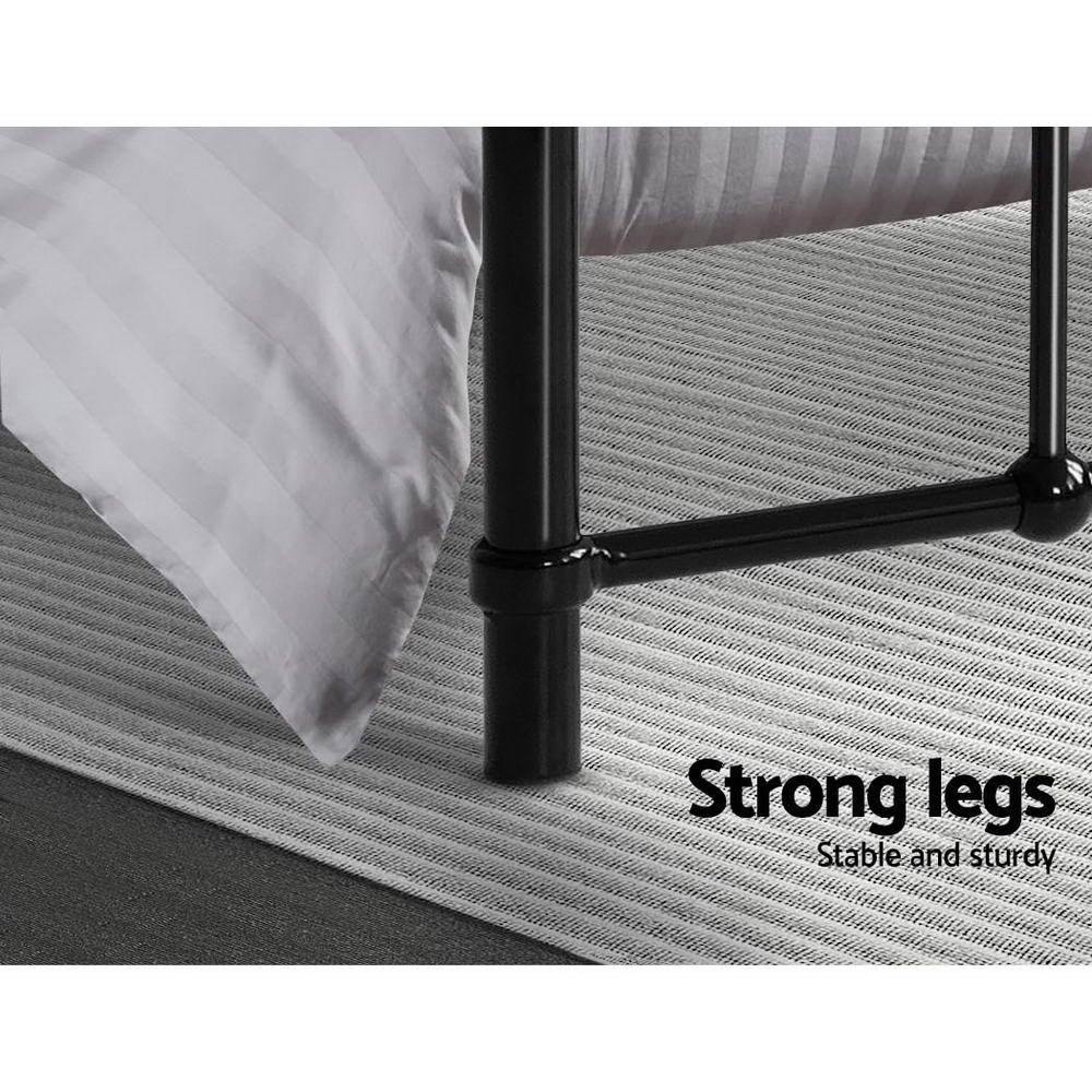 Queen Size Metal Bed Frame Black - House Things Furniture > Bedroom