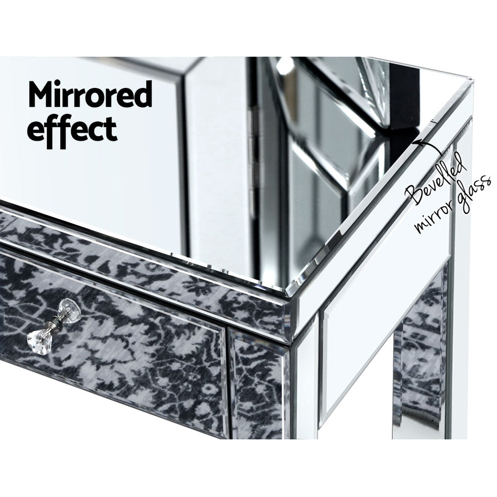 Mirrored Hallway Dressing Table Drawers - House Things Furniture > Bedroom