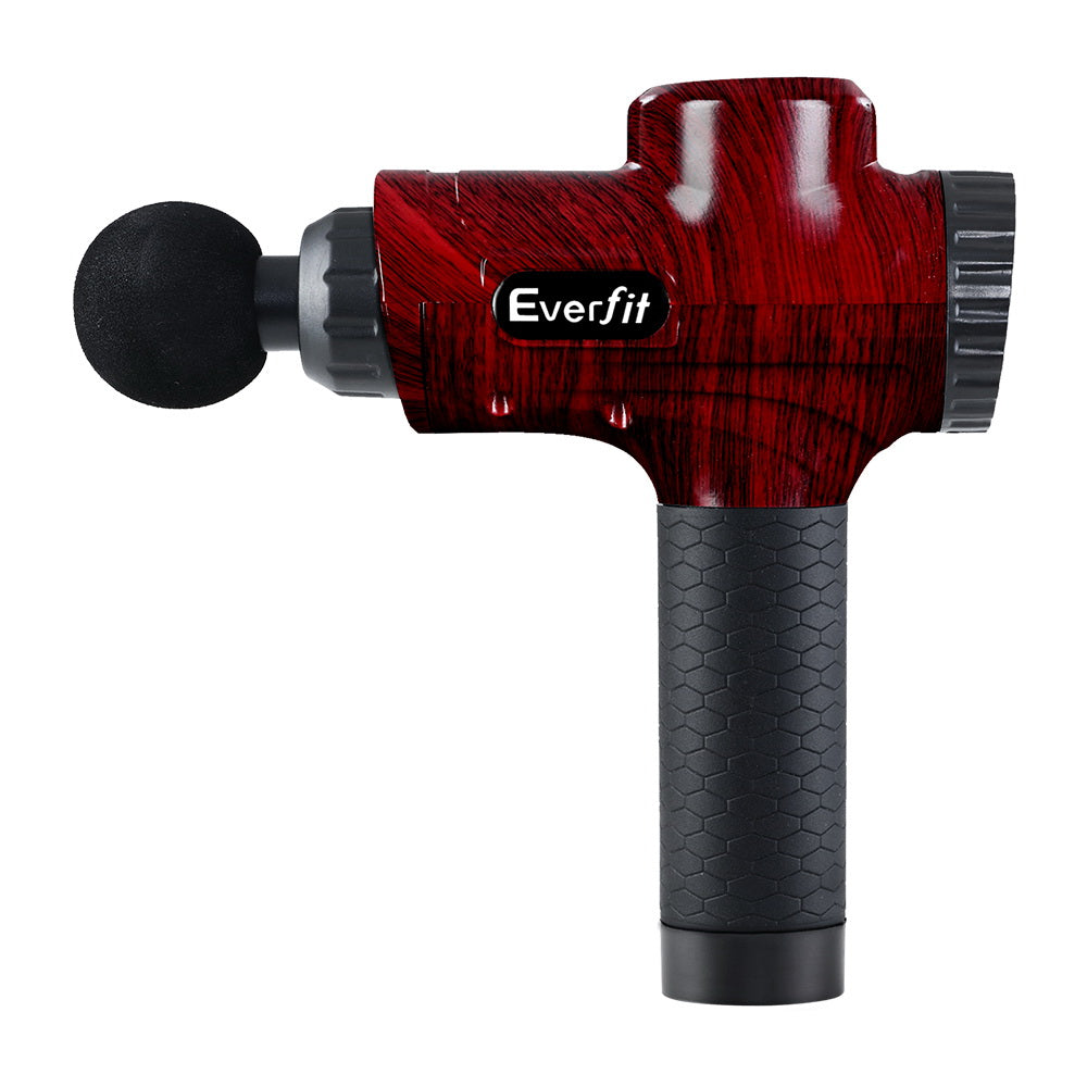Everfit Massage Gun 6 Heads Electric Massager Vibration Percussion LCD Therapy - House Things Health & Beauty > Massage