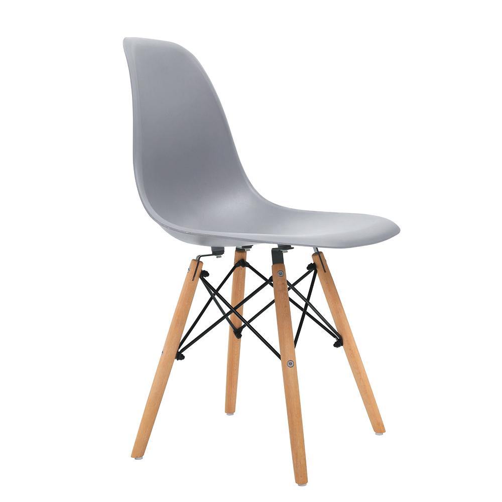 4 x SANDY Retro Dining Chairs Grey - Housethings 